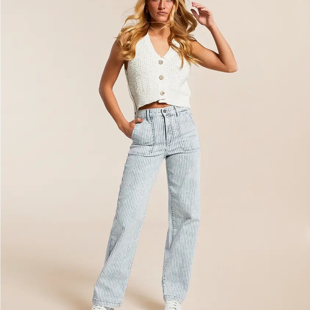 Hidden Wide Leg Jeans High Waisted